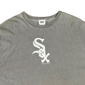 Vintage Chicago White Sox Shirt Mens XL Gray MLB Baseball Lee Sports 90s Y2K